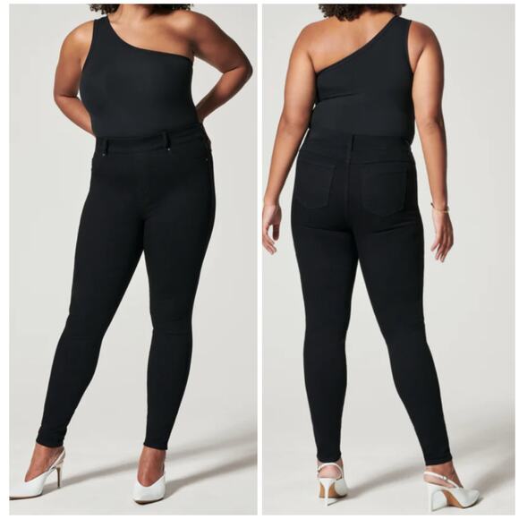 Spanx Ankle Pull On Skinny Jean Clean Black XS - Picture 1 of 7